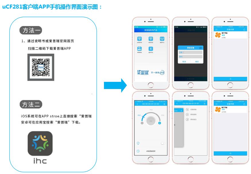 uCF281 WiFi吊扇遥控器 产品详情图
